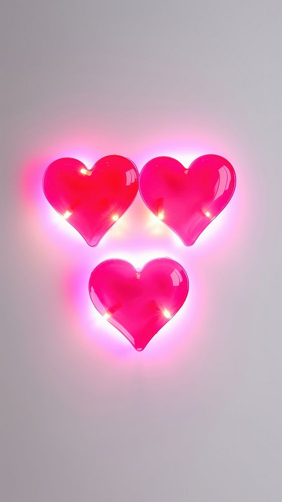 Light heart pink neon. AI generated Image by rawpixel.