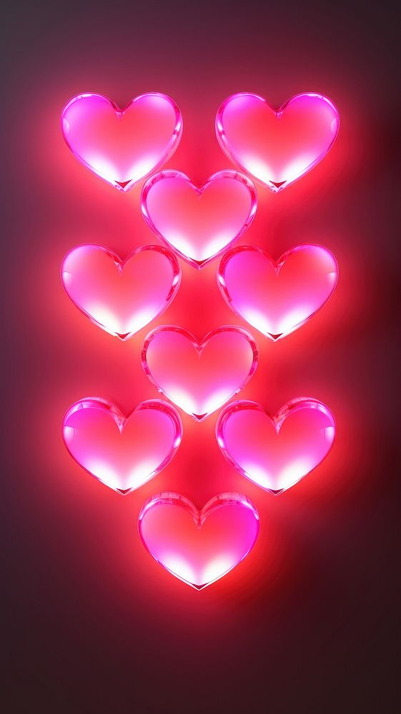 Light heart pink neon. AI generated Image by rawpixel.