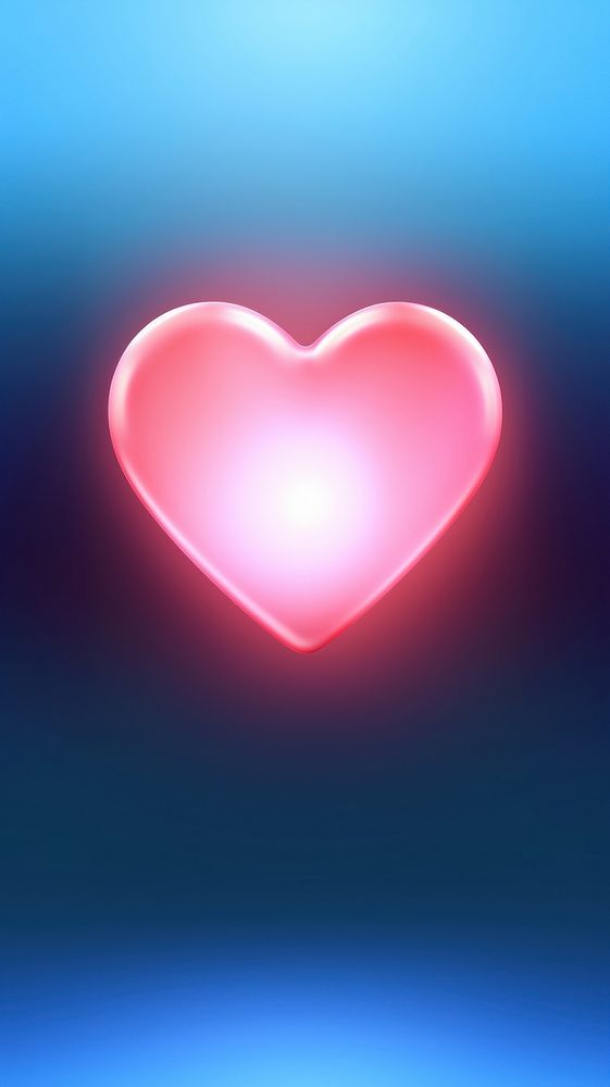 Pastel neon heart abstract light night. AI generated Image by rawpixel.