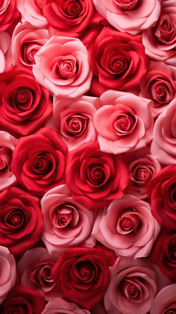 Red roses border backgrounds flower petal. AI generated Image by rawpixel.