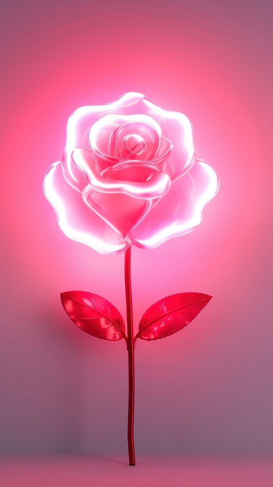 Rose flower light plant. AI generated Image by rawpixel.