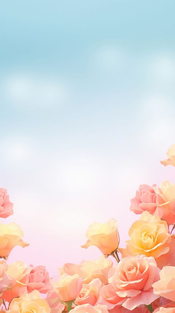 Roses border backgrounds abstract outdoors. AI generated Image by rawpixel.