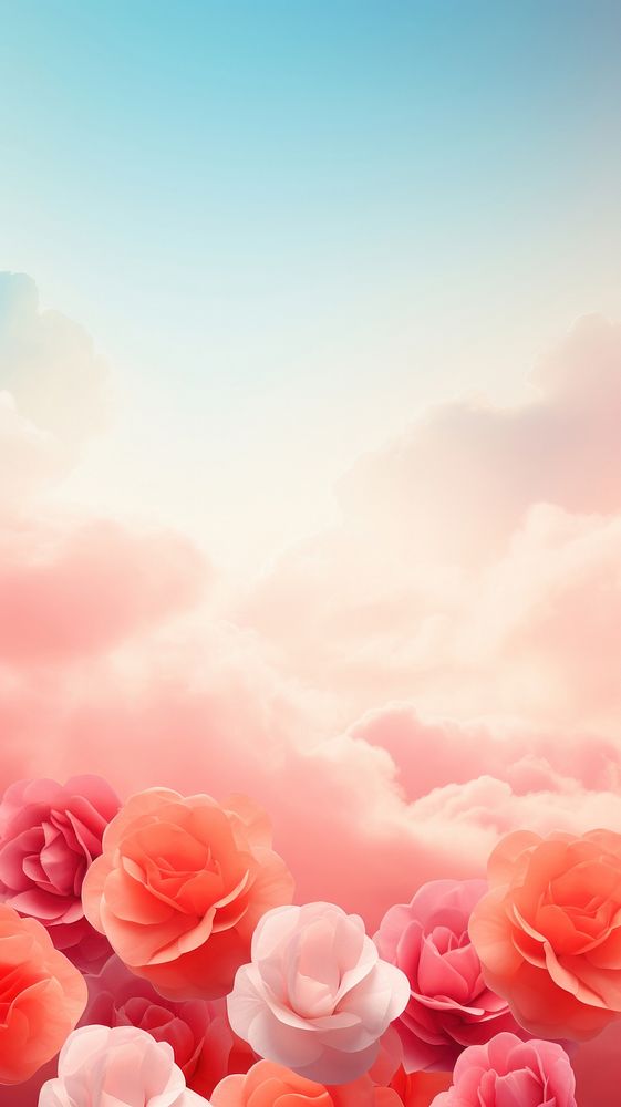 Rose backgrounds outdoors flower. AI generated Image by rawpixel.