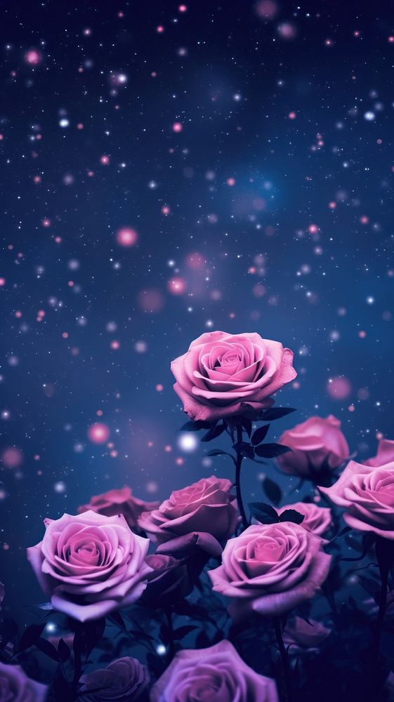 Black roses field night backgrounds astronomy.