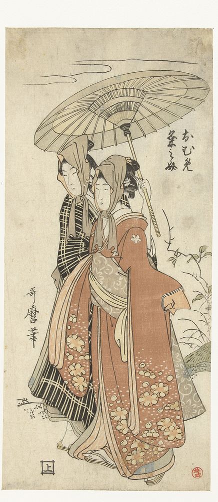 Oume en Kumenosuke (1800 - 1805) by Kitagawa Utamaro and Ue