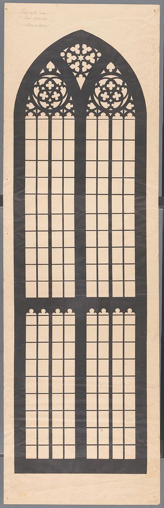 Reproductie van een ontwerp van Richard Roland Holst met een transeptraam voor de Dom te Utrecht (1878 - 1938) by anonymous…