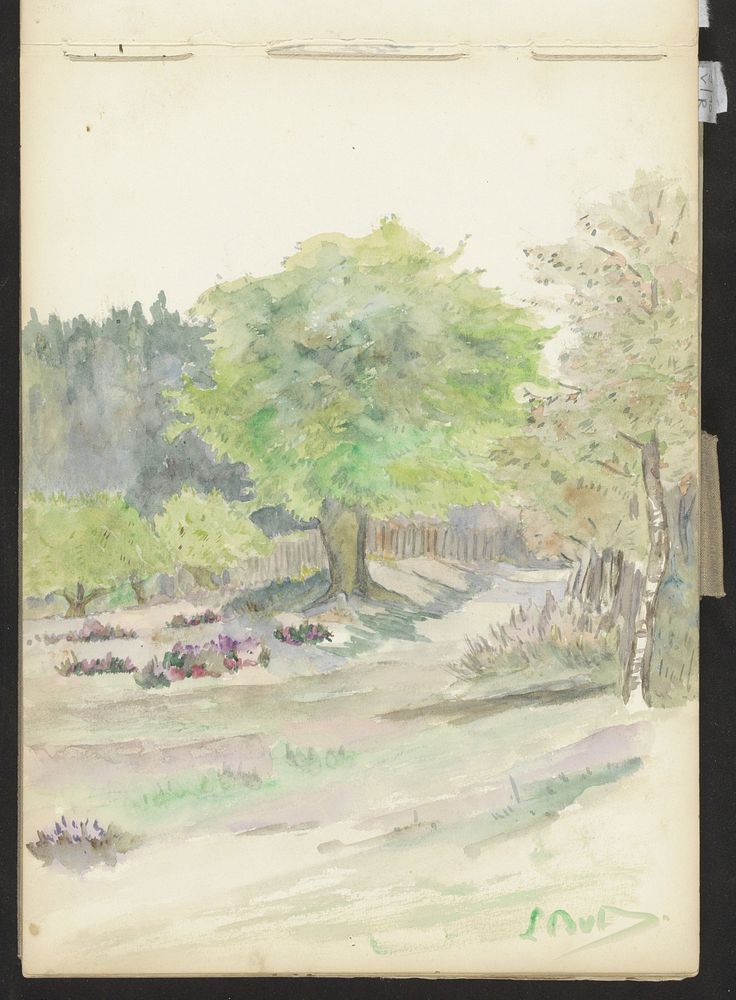 Pad aan de rand van een bos (c. 1913 - c. 1916) by jonkheer Johannes Ludovicus Paulus Bosch van Drakestein