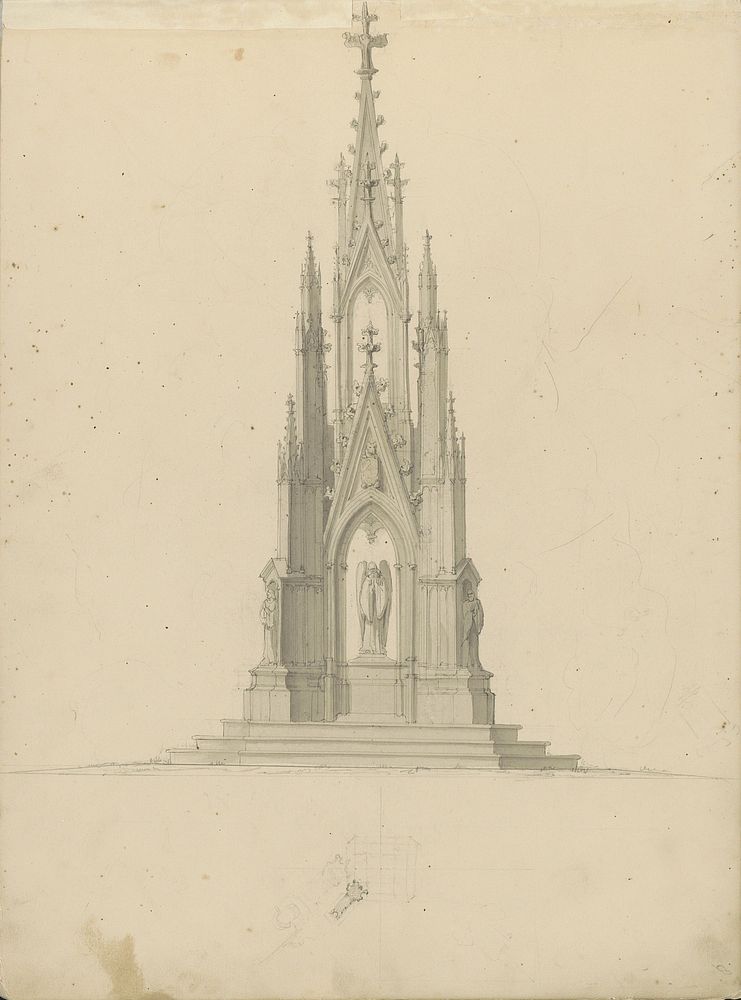 Gotisch monument (c. 1850) by Pierre Joseph Hubert Cuypers