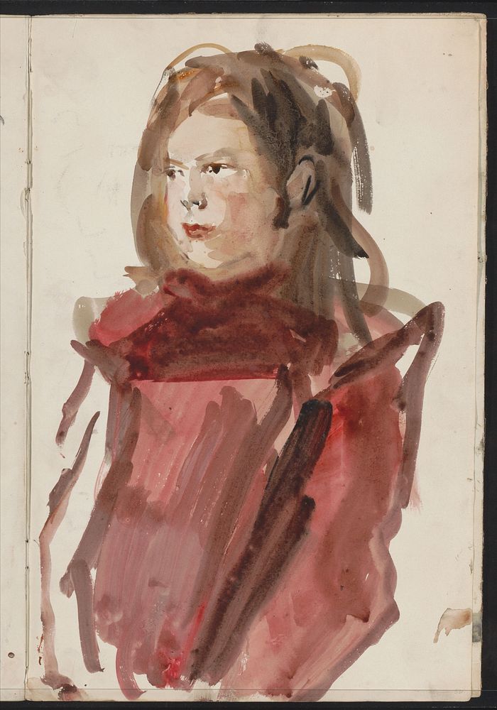 Portret van een onbekende vrouw (1875 - 1934) by Isaac Israels