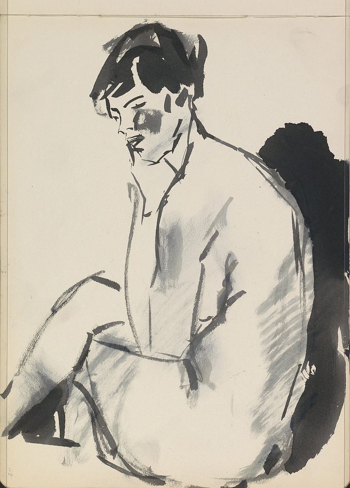 Seated Female Nude (c. 1915 - 1934) by Isaac Israels