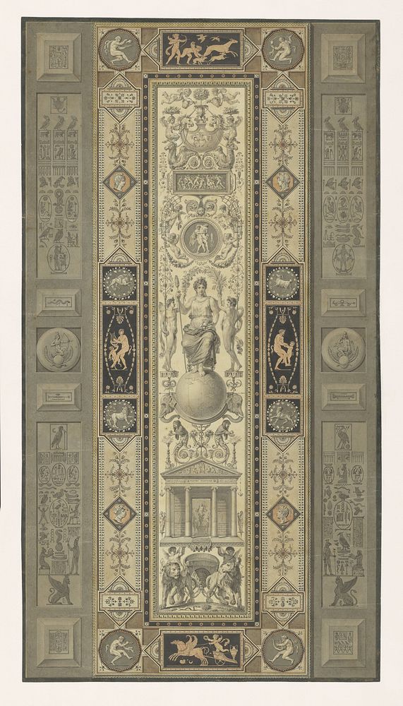Design for a Decorative Panel (1808) by Jean Démosthène Dugourc
