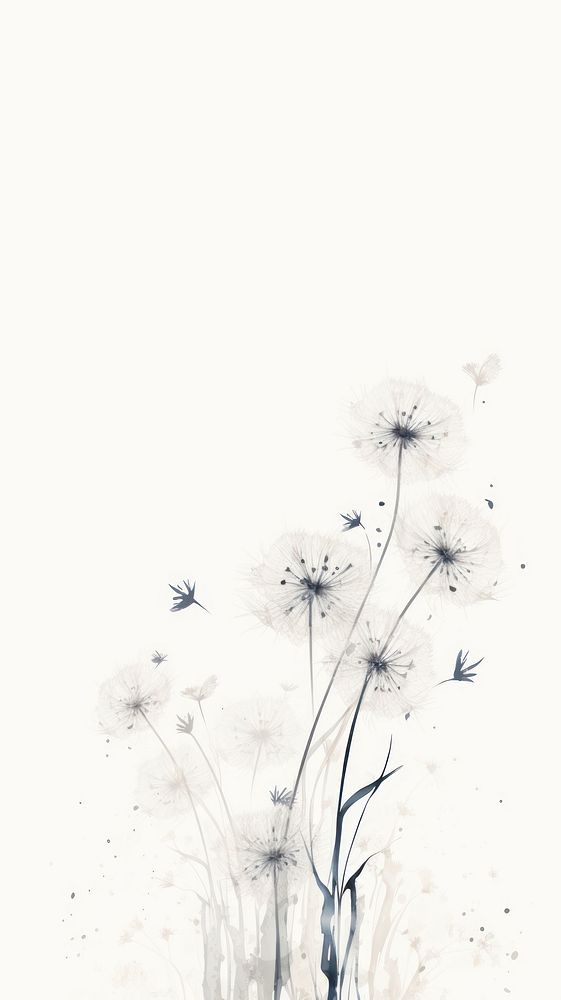 Dandelion backgrounds drawing flower.