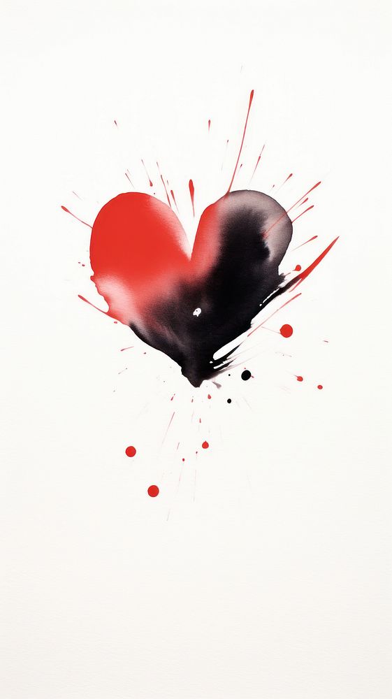 Love heart splattered creativity.