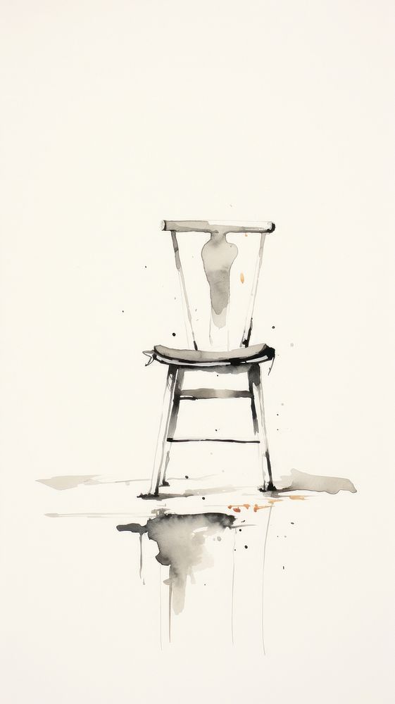 Man sitting chair painting drawing sketch.