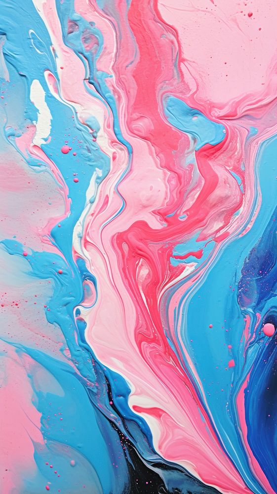 Acrylic pouring art abstract painting pink.