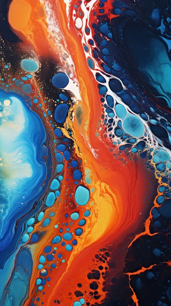 Acrylic pouring art abstract pattern nature.