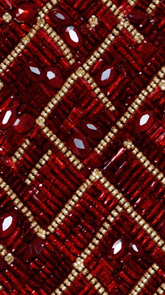 Checkerd pattern jewelry luxury red.