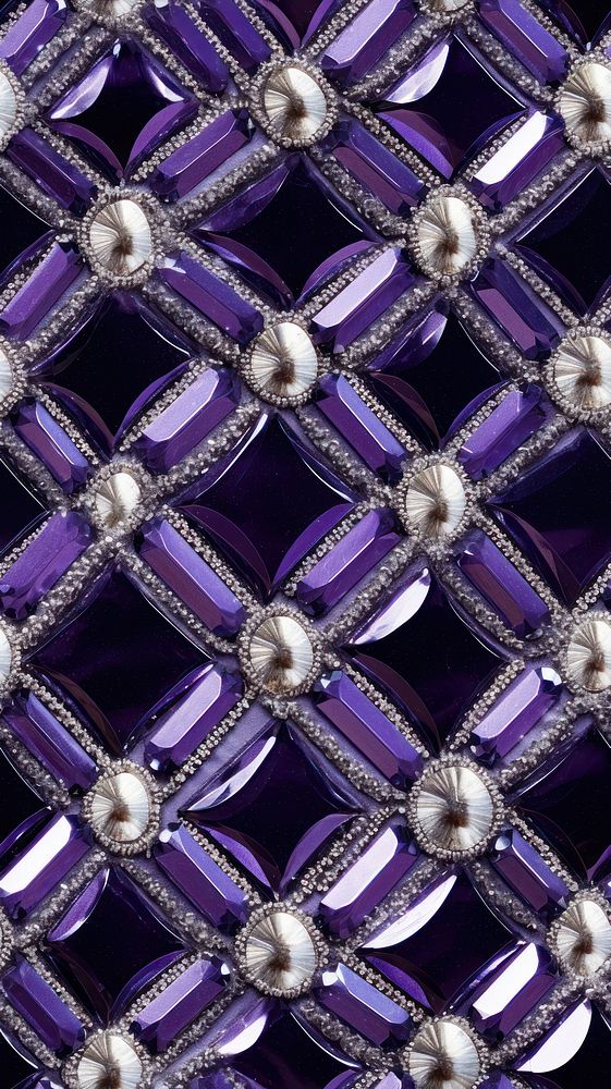 Argyle pattern gemstone jewelry purple.