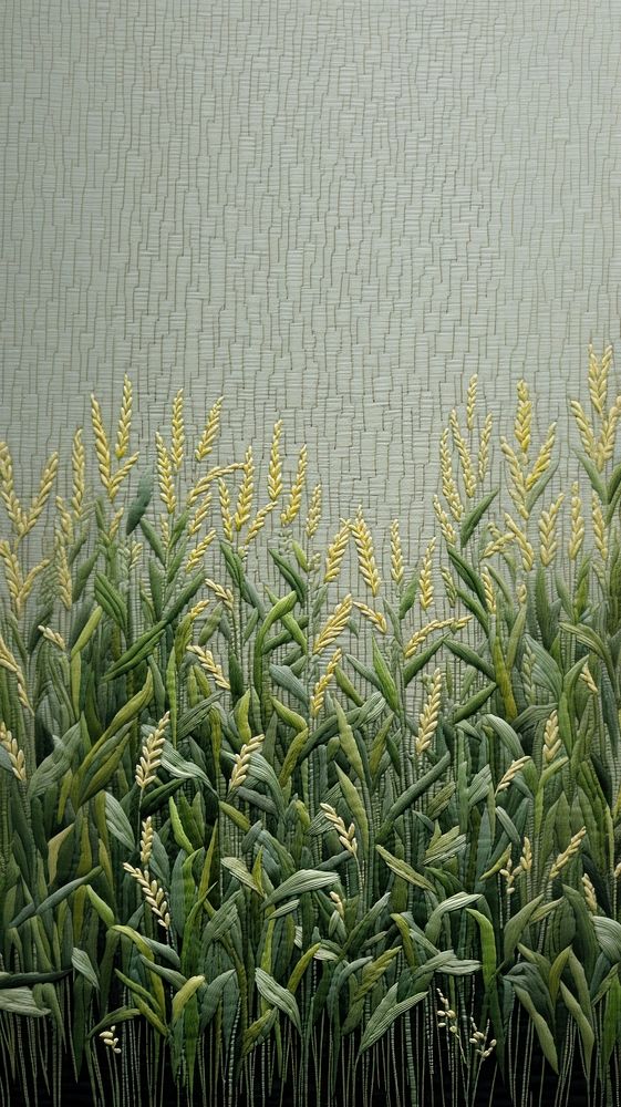 Embroidery of corn field outdoors nature plant.