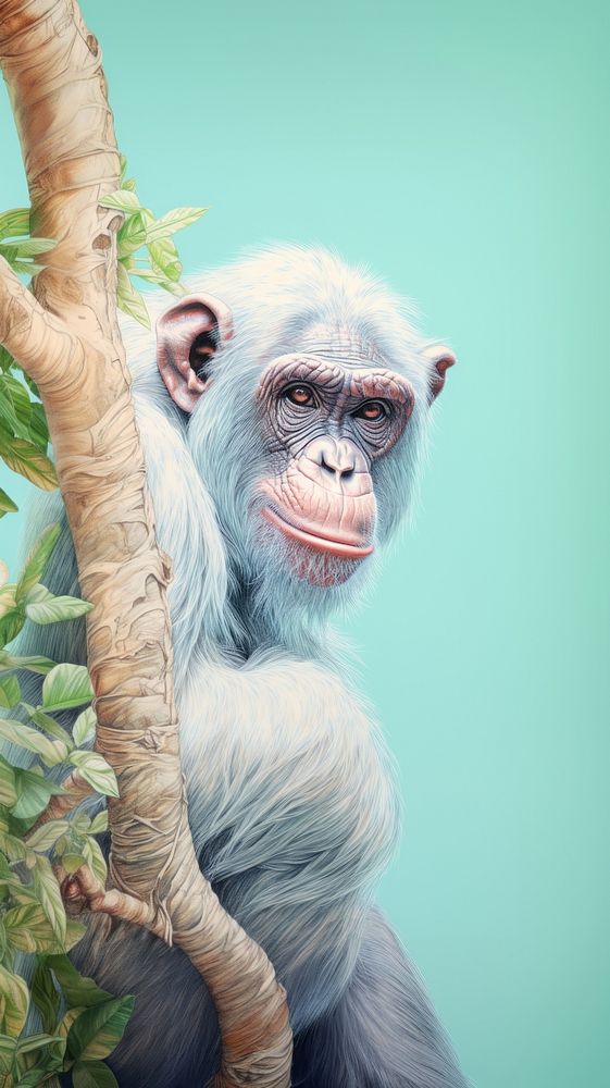 Wallpaper chimpanzee wildlife monkey animal.