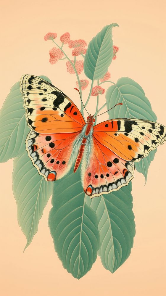 Wallpaper butterfly skipper drawing animal insect.