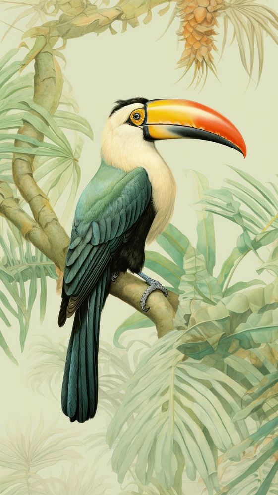 Wallpaper hornbill outdoors toucan animal.