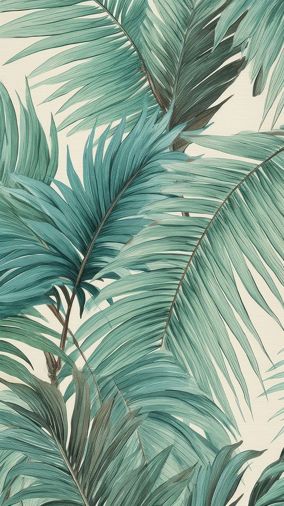 Wallpaper on palm leaf backgrounds outdoors tropics.