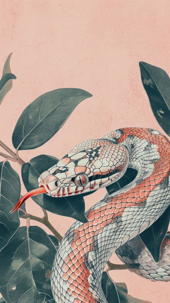 Wallpaper snake reptile drawing animal.