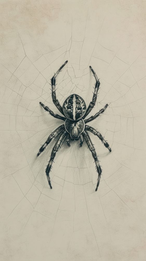 Wallpaper spider arachnid drawing animal.