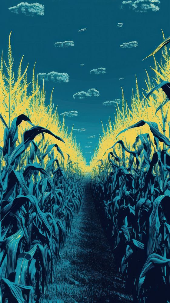 Wallpaper corn field agriculture outdoors nature.