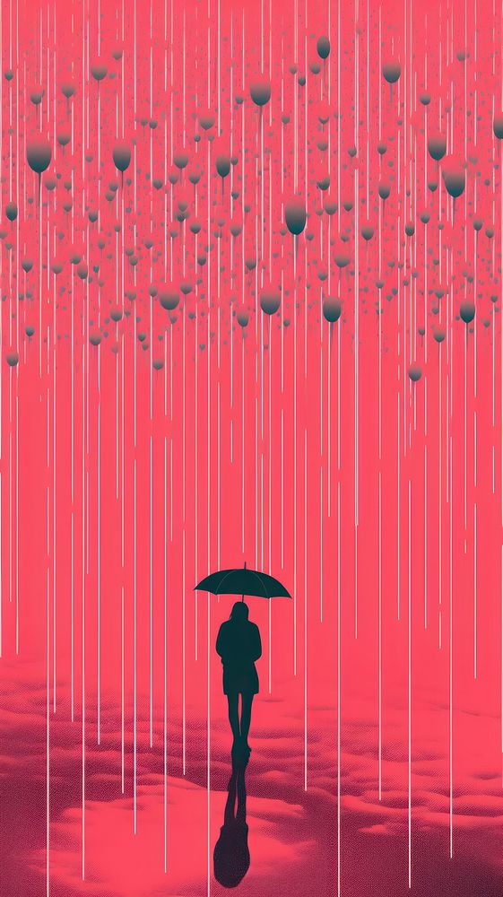 Wallpaper raining silhouette backgrounds umbrella.