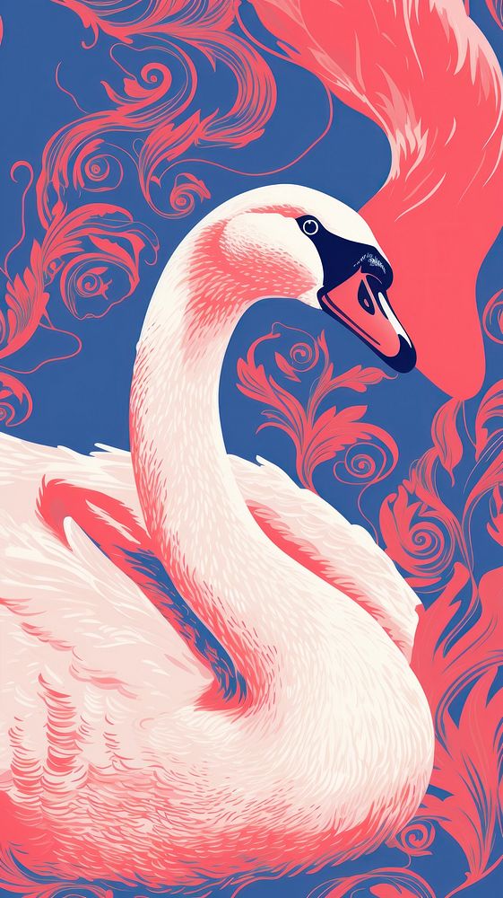 Wallpaper swan flamingo animal bird.