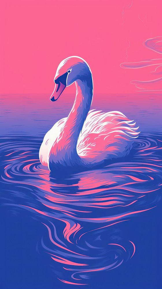 Wallpaper swan outdoors animal nature.