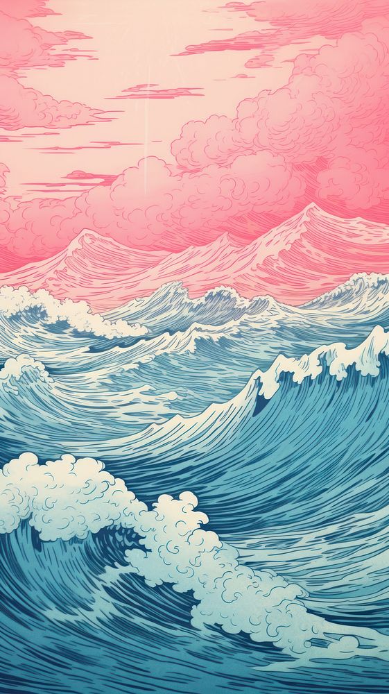 Wallpaper sea painting nature ocean.