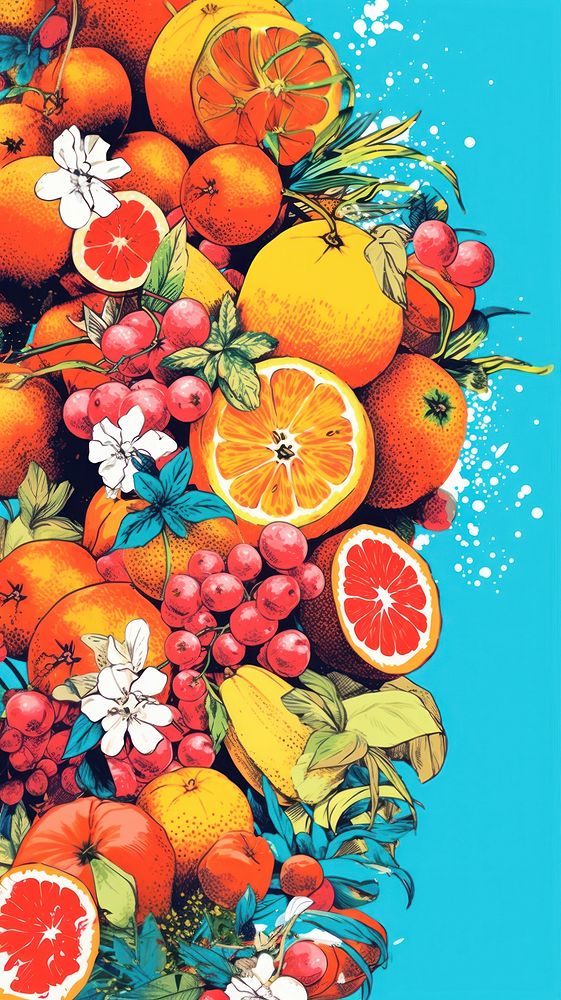 Wallpaper tropical fruit grapefruit plant food.