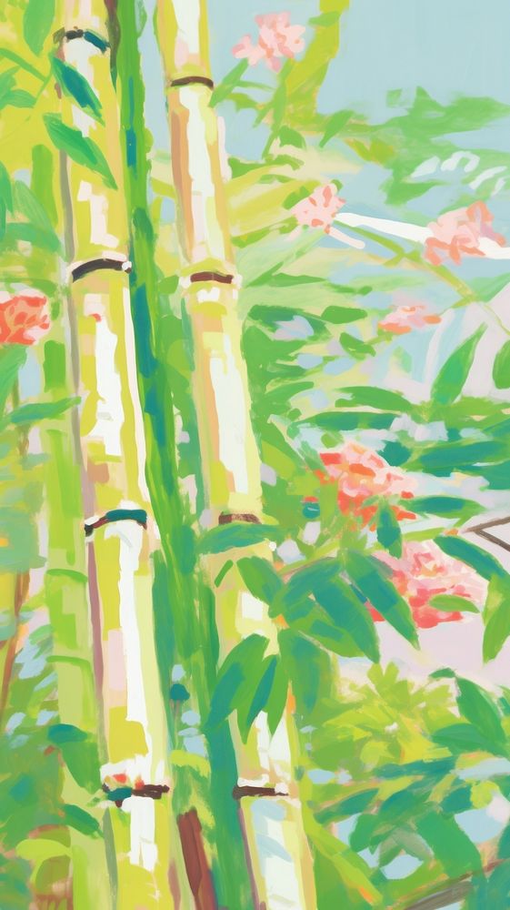 Bamboo forest art backgrounds painting.