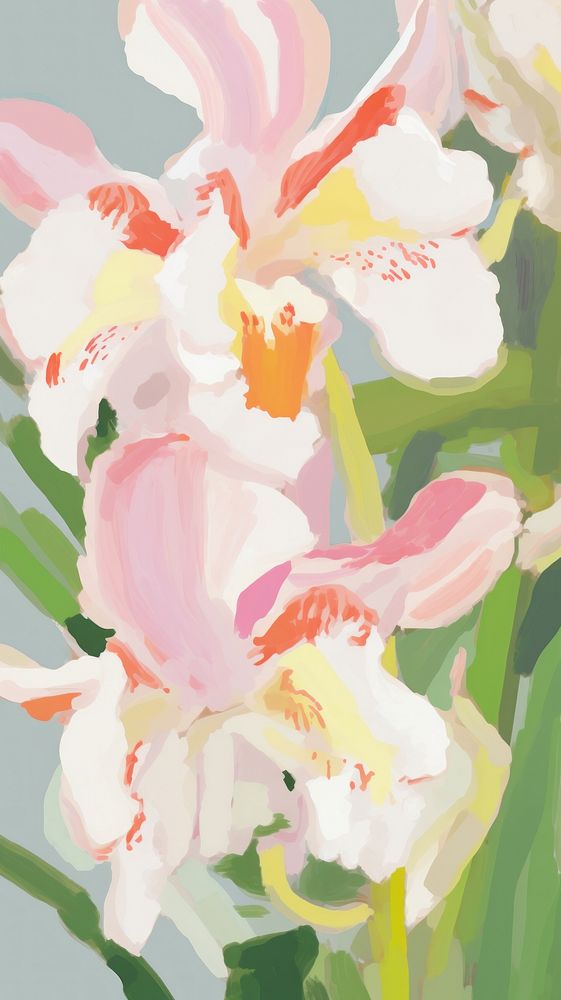 Chinese orchid painting backgrounds blossom.