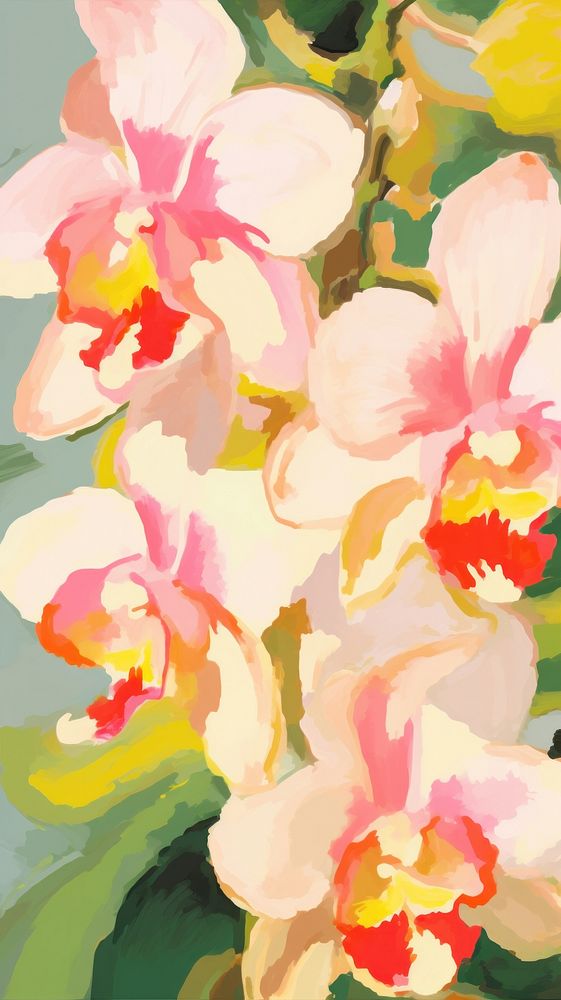Chinese orchid painting backgrounds blossom.