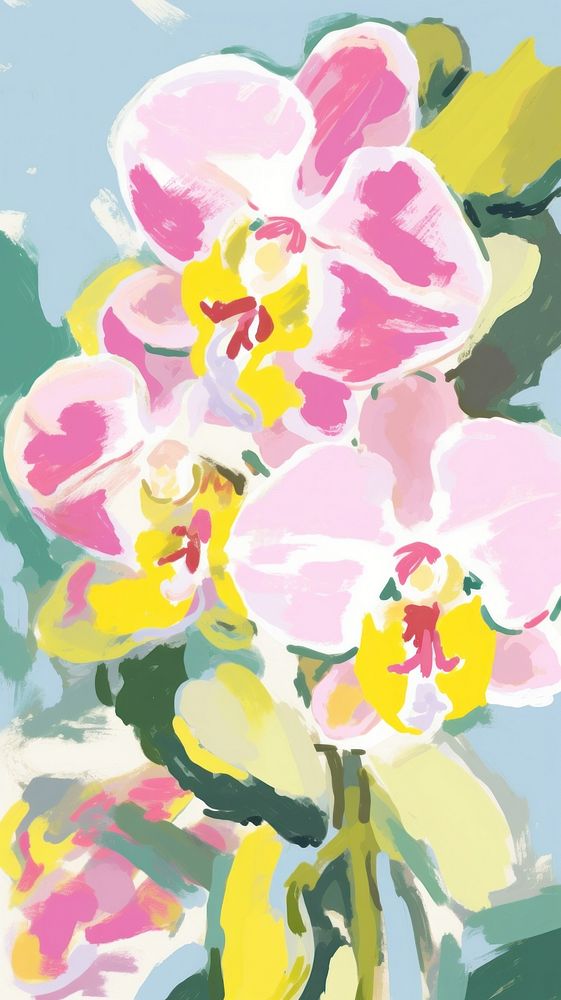 Chinese orchid painting backgrounds abstract.