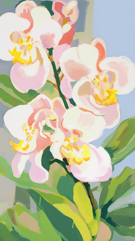 Chinese orchid painting art flower.