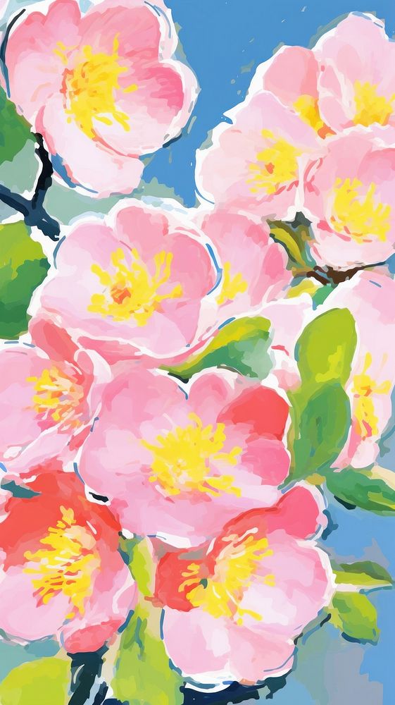 Chinese plum blossom painting backgrounds flower.