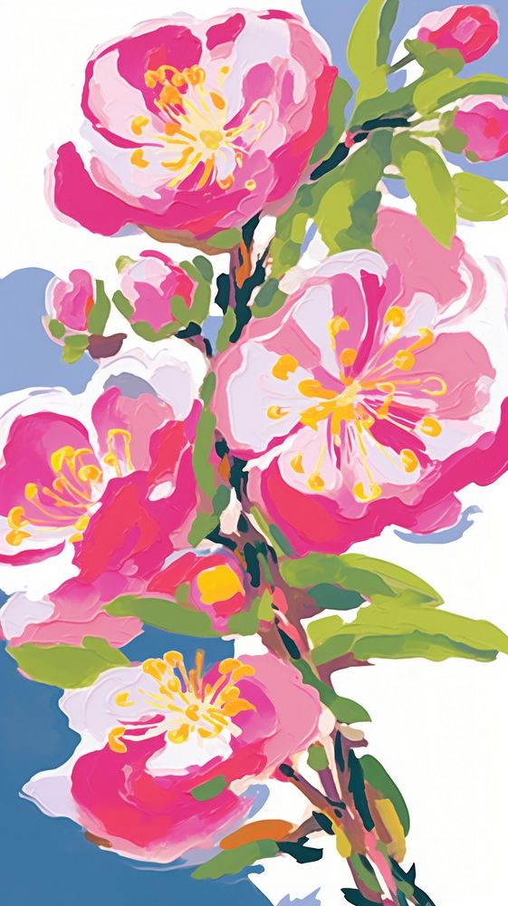 Chinese plum blossom painting art pattern.