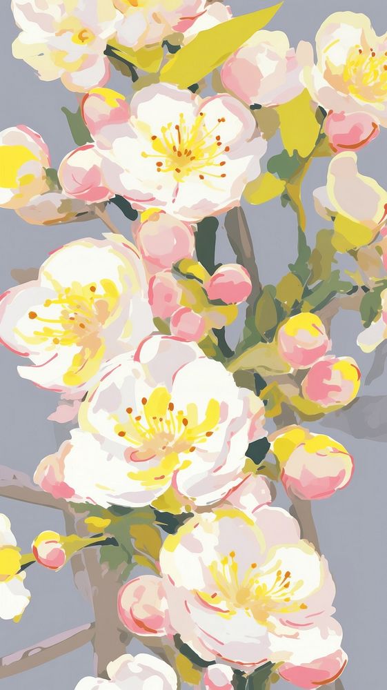 Chinese plum blossom backgrounds painting pattern.