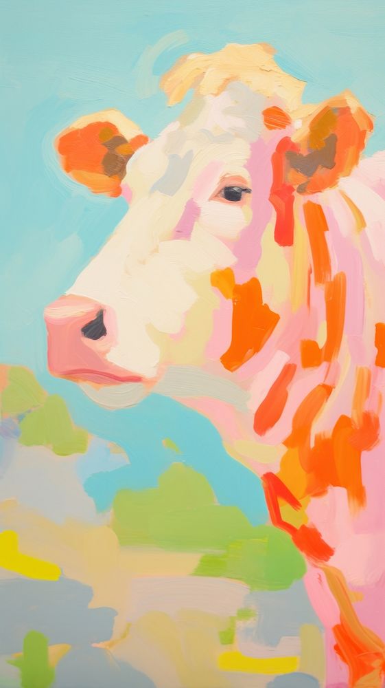 Cow painting art livestock.
