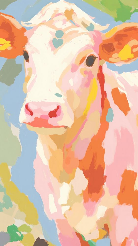 Cow painting art backgrounds.