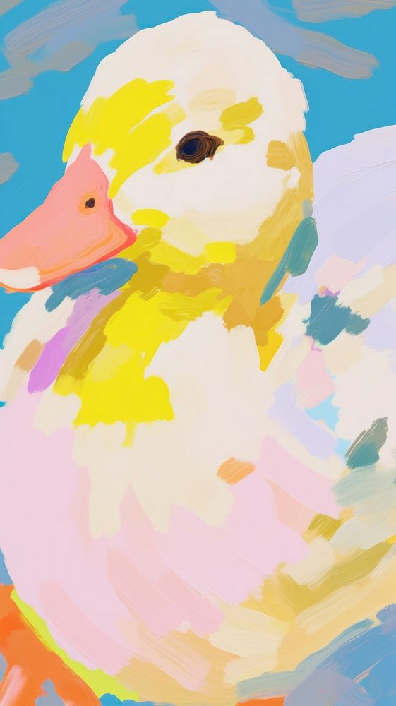 Cute duck painting backgrounds abstract.