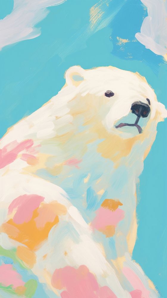 Cute polar bear backgrounds wildlife abstract.
