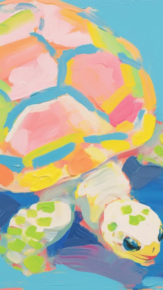 Cute turtle backgrounds painting abstract.