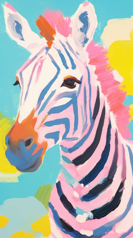 Cute zebra painting art backgrounds.