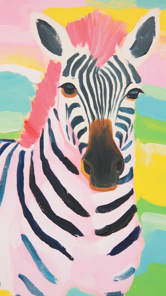 Cute zebra painting art backgrounds.